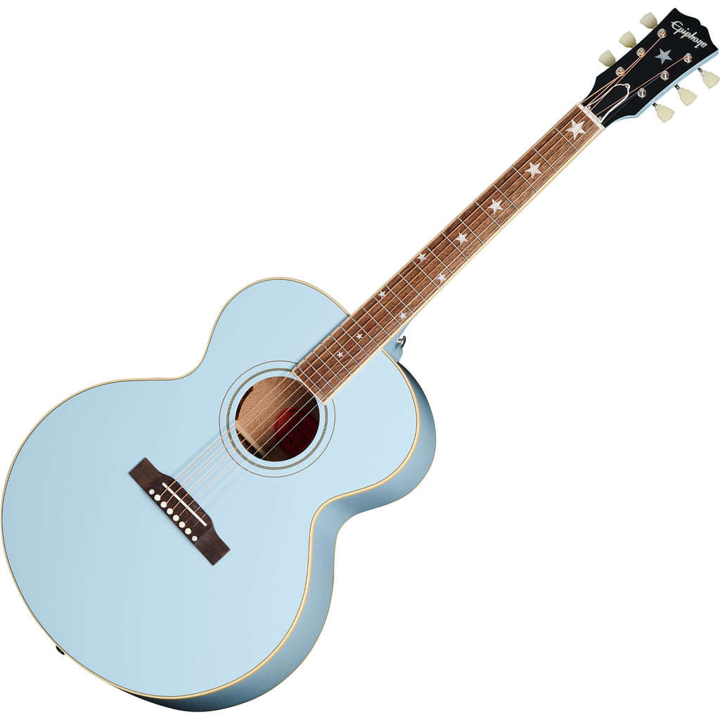 Epiphone J-180 LS Series Acoustic Electric in Frost Blue w/Case - ECJ180LSFRBNH