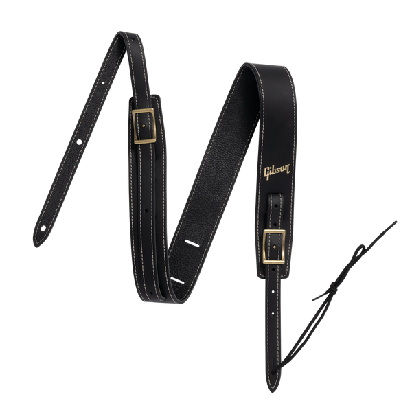 Gibson The Troubadour Leather Strap in Black - GGTRBDRBLK