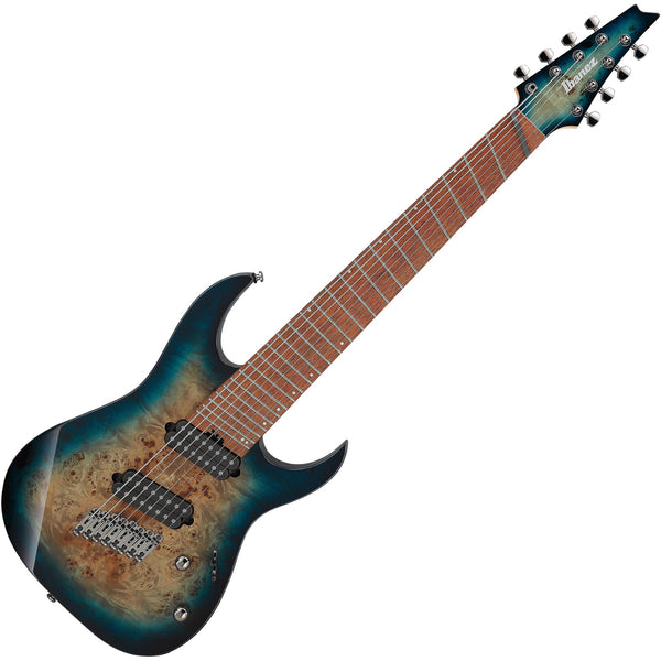 Ibanez RG Multi Scale 8 String Electric Guitar in Cosmic Blue Starburst w/Bag - RGMS8PBCBS