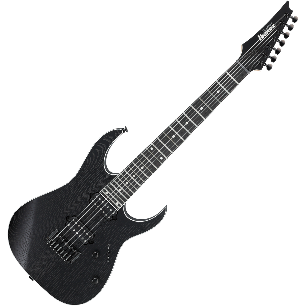 Ibanez RG Prestige 7 String Electric Guitar in Weathered Black w/Case - RGR762AHBFWK
