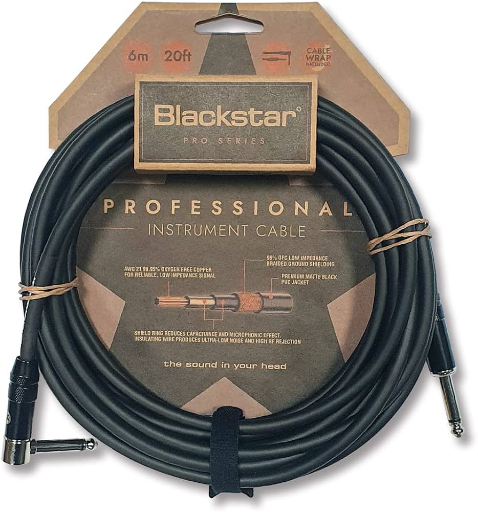 Blackstar Professional Instrument Cable 6M Straight/Angle - BSCBLPRO6MSA