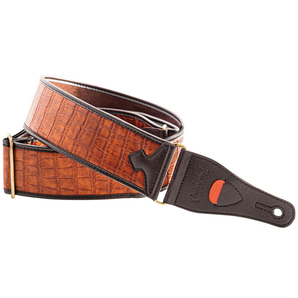 RightOn ALLIGATOR Guitar Strap in Woody - ALLIGATORWD
