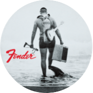 Fender Vintage Ads 4-Pk Coaster Set in Black and White - 9106107000