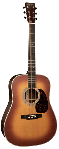 Martin D-28 Acoustic Guitar Satin Amber Burst Spruce East Indian Rosewood w/Case - D28SATINAMBURST