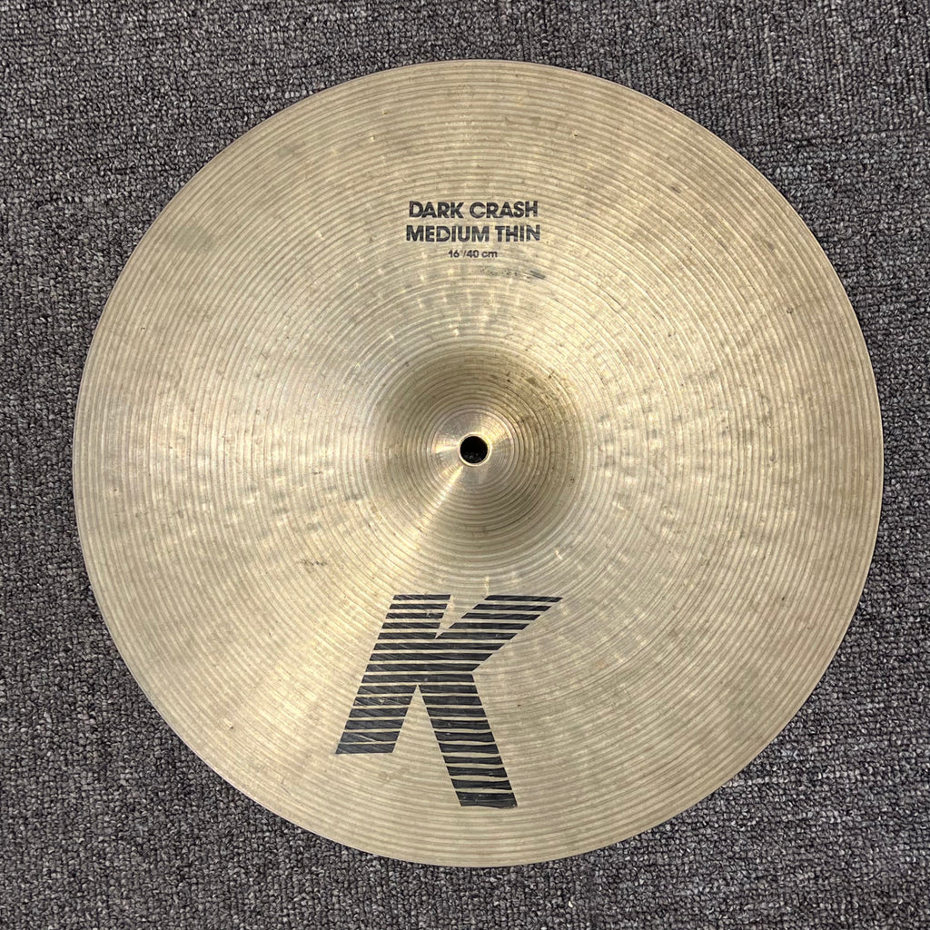 USED SPECIAL! Zildjian 16 Inch K Dark Crash Cymbal Medium - USD16KDARKMEDIUM