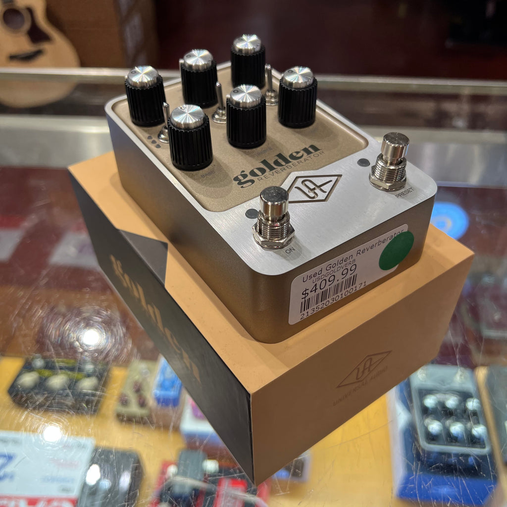 USED SPECIAL! Universal Audio Golden Reverberator Stereo Effects Pedal - USDGOLDVERB