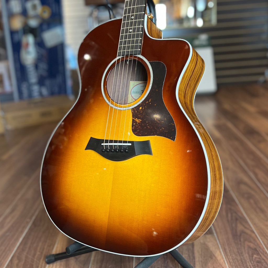 USED SPECIAL! Taylor Grand Auditorium Cutaway Acoustic Electric in Sunburst w/Hardshell Case - USD214CESBDLX