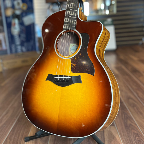 USED SPECIAL! Taylor Grand Auditorium Cutaway Acoustic Electric in Sunburst w/Hardshell Case - USD214CESBDLX