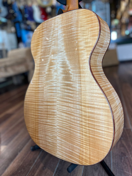 Boucher OM Studio Goose Private Stock Acoustic Guitar Flame Maple AAAA Adirondack Spruce w/Case - PSSG161
