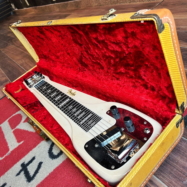 USED SPECIAL! Fender 1958 Lap Steel in White AND 1959 60 Fender Champ Tube Guitar Amplifier - USD59CHAMPAMP&LAPSTEEL