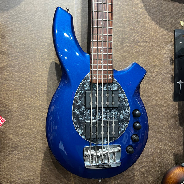 USED SPECIAL! Musicman 2008-10 Bongo 5 HH Rosewood in Blue Pearl w/Case - USDBONGO5