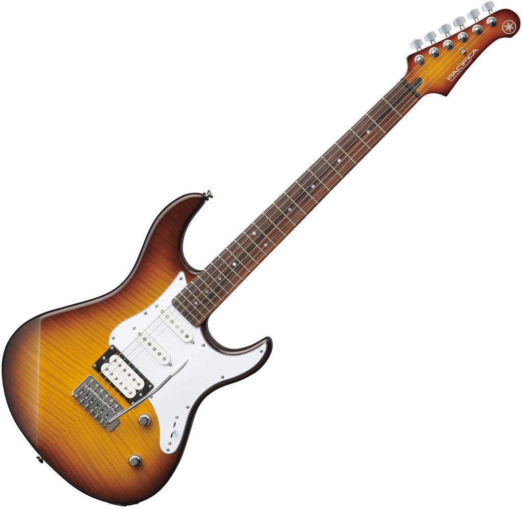 Yamaha Pacifica Electric Guitar Flame Maple Top HSS Tremolo in Tobacco Brown Sunburst - PAC212VFMTBS