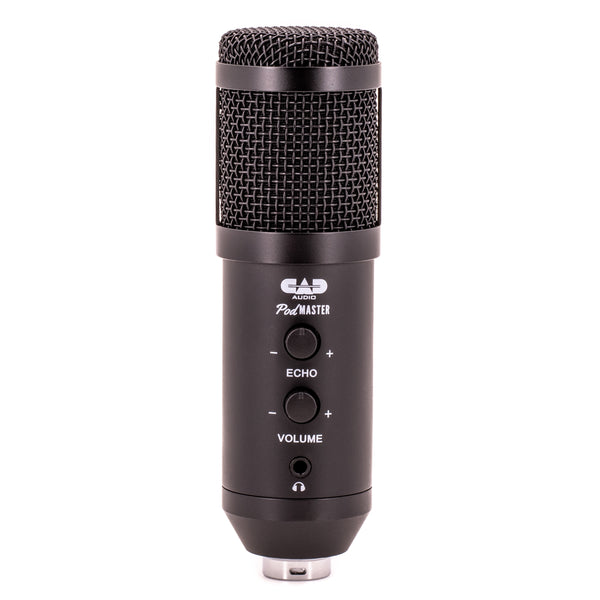 CAD Professional Dynamic USB Broadcast Podcasting Microphone W/ Broadcast Boom Mic Stand - PODMASTERUSB