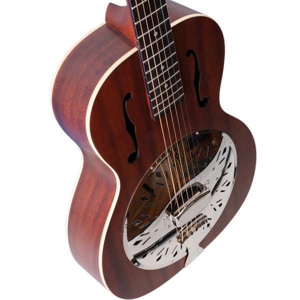 Recording King Rattlesnake Small Body Biscuit Cone Resonator Guitar in Matte Brown - RR41BR