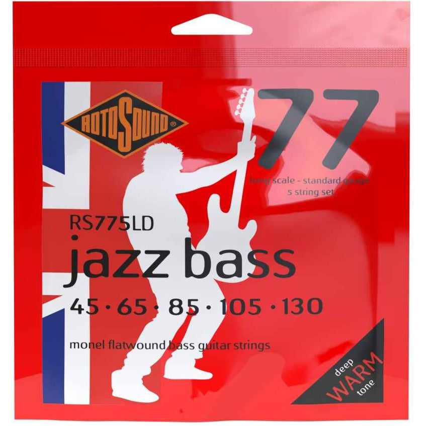 Rotosound Jazz Bass 77 Monel Flatwound Bass Set 45/130 - RS775LD