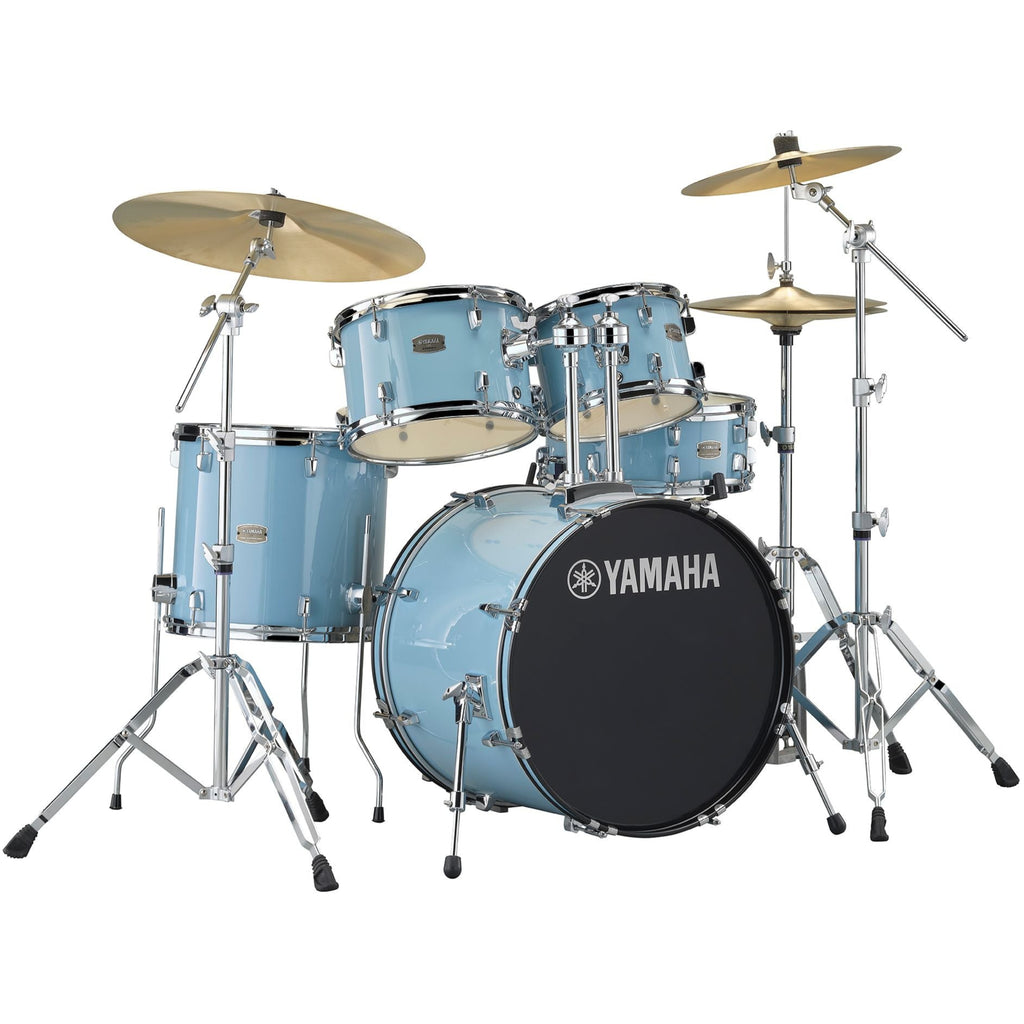 Yamaha Rydeen 5 Piece Drum Set in Gloss Pale Blue w/Hardware & Cymbals - RDP0561GPU