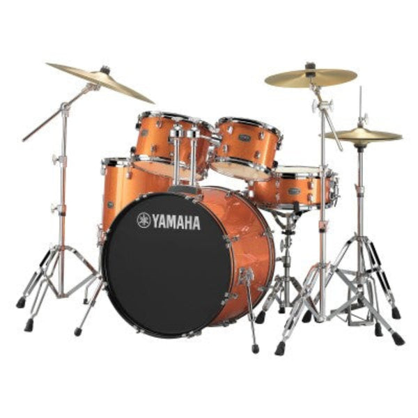 Yamaha Rydeen 5-Piece Acoustic Drum Kit 22/10/12/16 14 Inch Snare w/Hardware in Orange Glitter - RDP2F56WORG