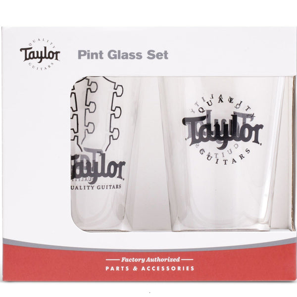 Taylor 2 Pack Pint Glass w/Black Logo - 1524
