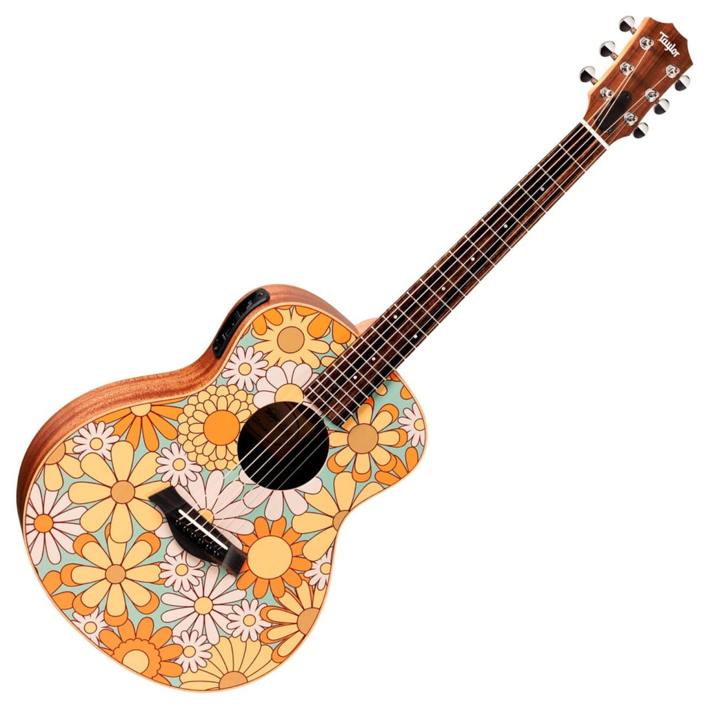 Taylor GS Mini-e Special Edition Acoustic Electric Floral Blue w/Gig Bag - GSMINIESEFB