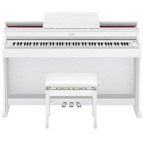 Casio Celviano 88 Note Upright Style Digital Piano in White - AP470WE