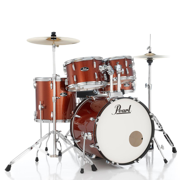 IN STORE PICKUP ONLY - Pearl 5 Piece Roadshow Drum Kit in Burnt Orange w/Stands and Cymbals - RS525SCC749