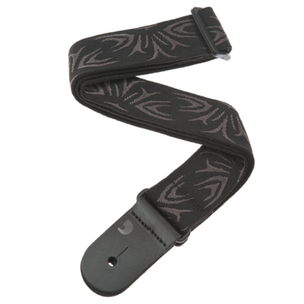 D'addario 50mm Woven Guitar Strap in Black and Grey Tattoo - 50F078