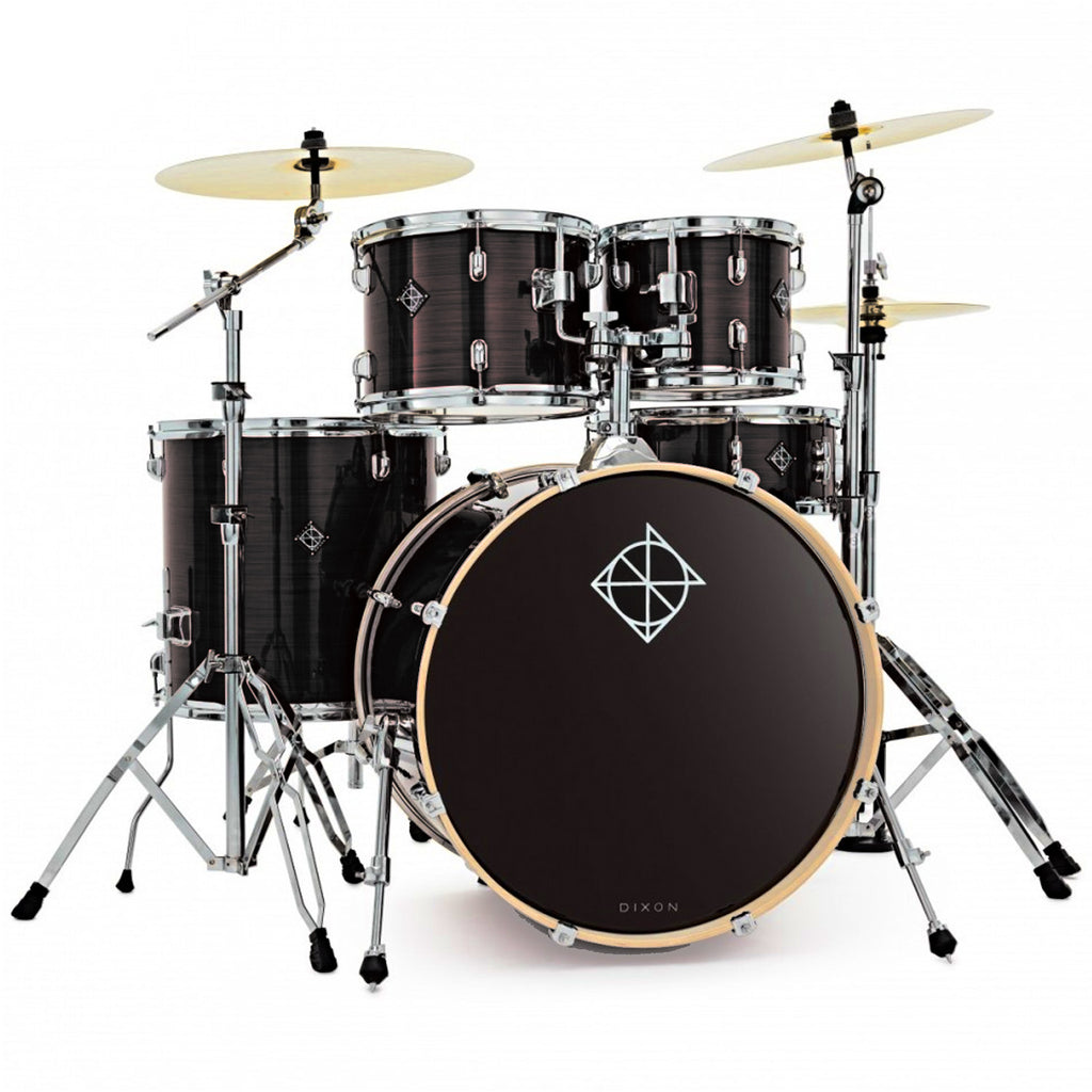 Dixon Spark 5 Piece Drum Kit w/Cymbals Hardware & Throne in Misty Black - PODSP522C1MBK