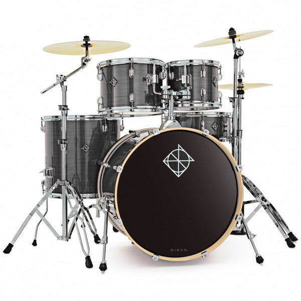 IN STORE PICKUP ONLY - Dixon Spark 5 Piece Drum Kitw/Cymbals Hardware & Throne in Gun Metal - PODSP522C1BGM