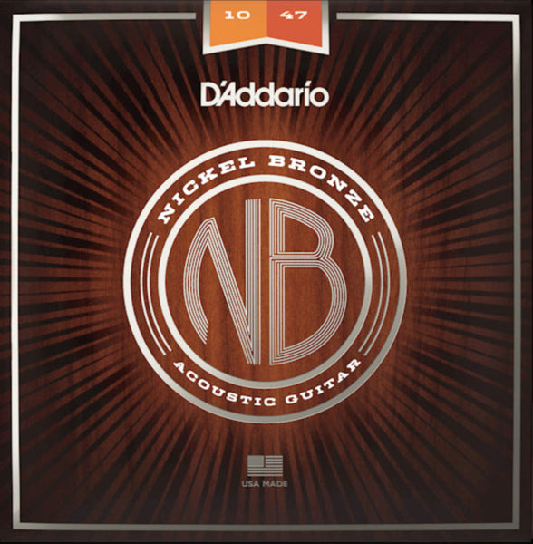 D'addario Nickel Bronze Acoustic Strings 10-47 - NB1047