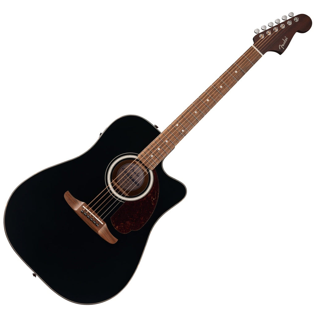 Fender California Deluxe Redondo Acoustic Electric CE Walnut in Black - 0974620506