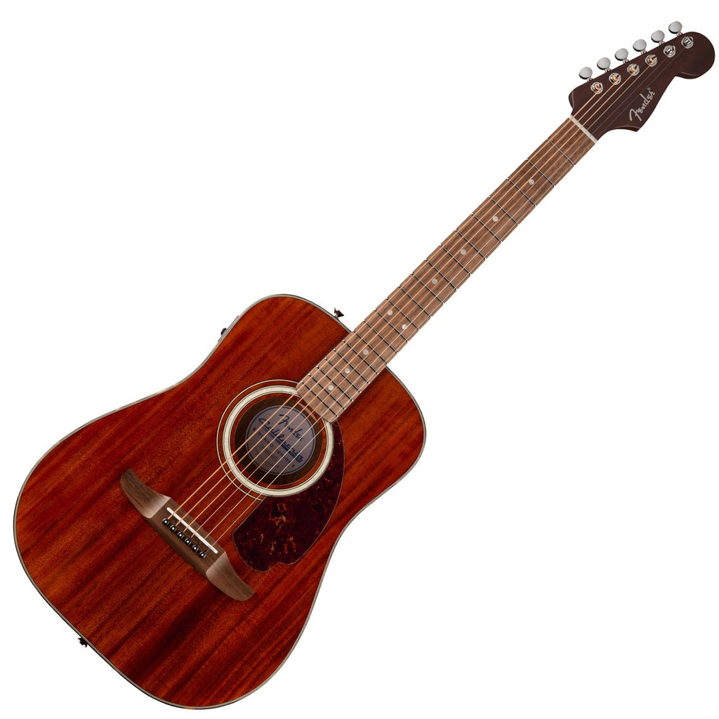 Fender California Deluxe Redondo Jr E Acoustic Electric Mahogany Walnut in Natural - 0974542521