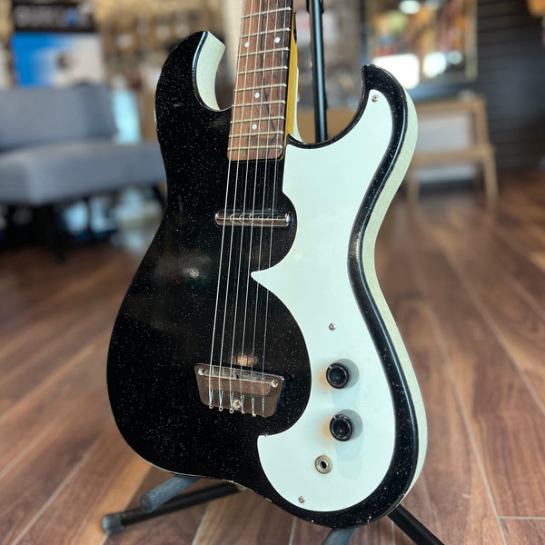USED SPECIAL! Silvertone 1960s 1448 Electric Guitar in Black Sparkle - USD1448