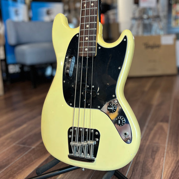 USED SPECIAL! Fender 1978 Mustang Electric Bass in Aged Olympic White - USD1978MUSTANG