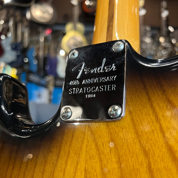 USED SPECIAL! Fender 1994 40th Anniversary 1954 Reissue Stratocaster Electric Guitar w/2 Cases - USD1994STRAT