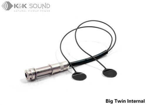 K&K Big Twin Internal Two Head Piezo Pickup for Acoustics - BIGTWININTL