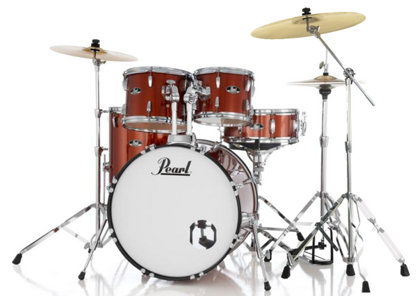 Pearl Roadshow Series 5 Piece Acoustic Drum Kit in Burnt Orange w/Stands & Cymbals - RS525SBCC749
