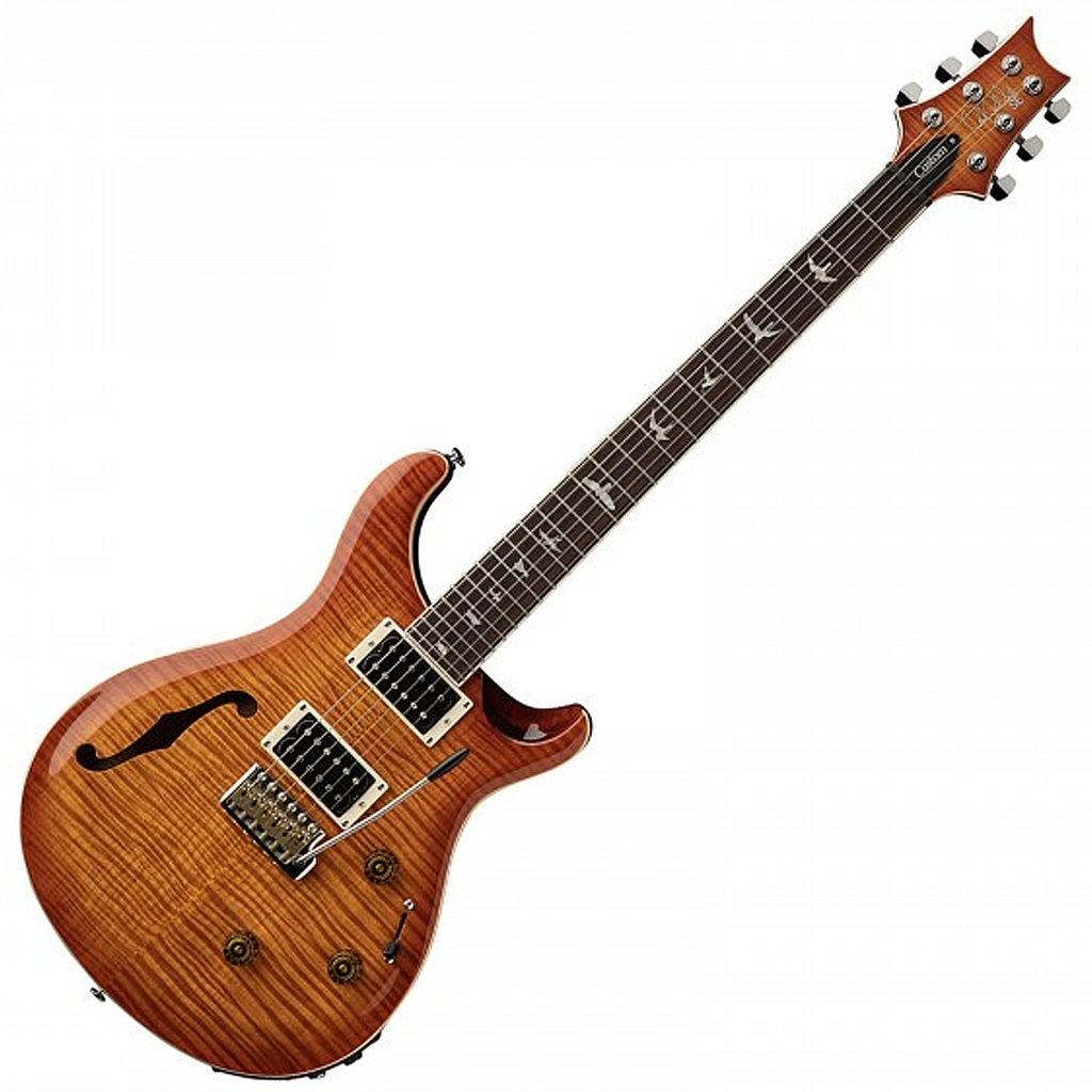 PRS SE Custom 24 SemiHollow Piezo Electric Guitar in Vintage Sunburst - CPSH44VS