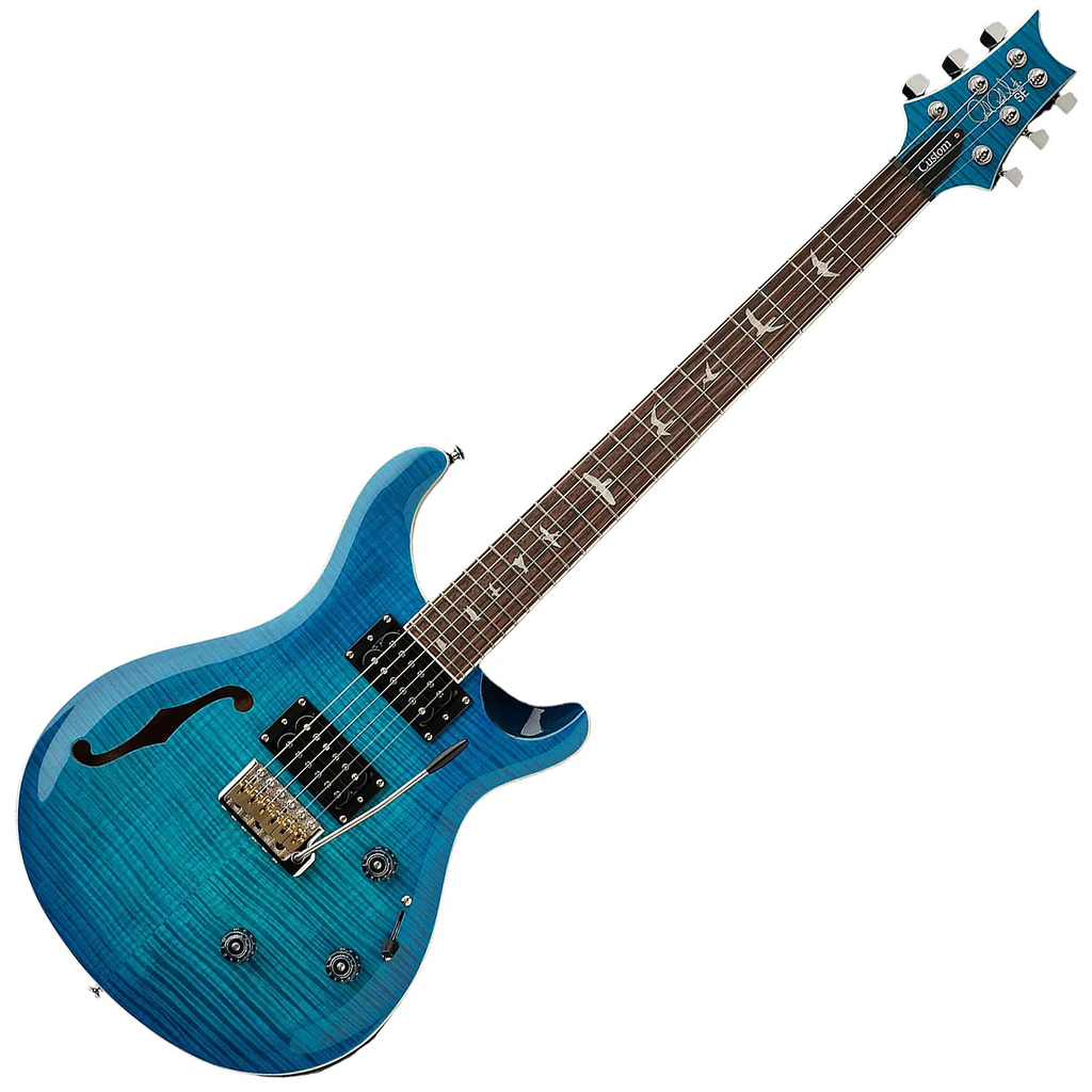 PRS SE Custom 24 SemiHollow Piezo Electric Guitar in Lake Blue - CPSH44LB