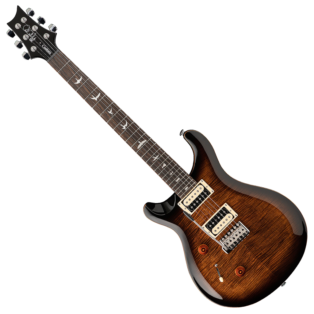 PRS SE Custom 24 Lefty New Violin Top Carve Electric Guitar in Black Gold Sunburst - CU44LBG