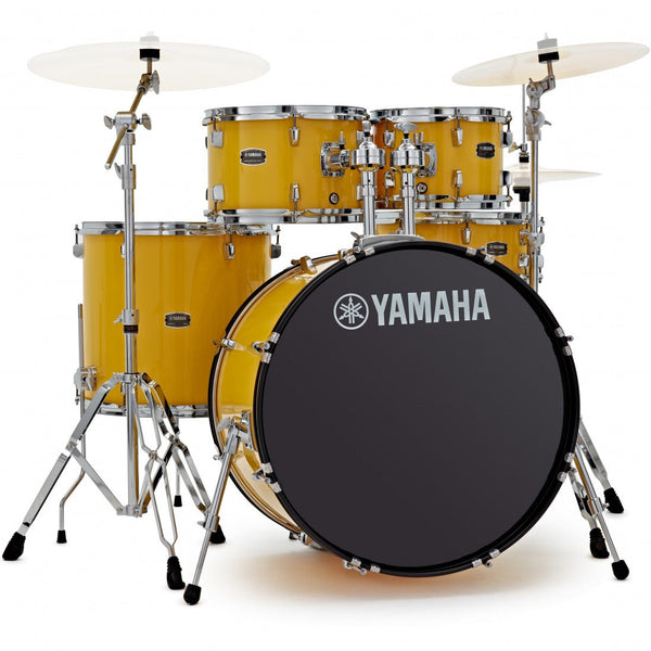 Yamaha Rydeen 5-Piece Acoustic Drum Kit 22/10/12/16 14 Inch Snare w/Hardware in Mellow Yellow - RDP2F56WYL