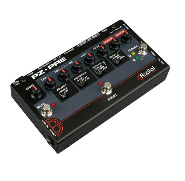 Radial PZ-Pre 2 Channel Acoustic Preamp Effects Pedal - R8007085