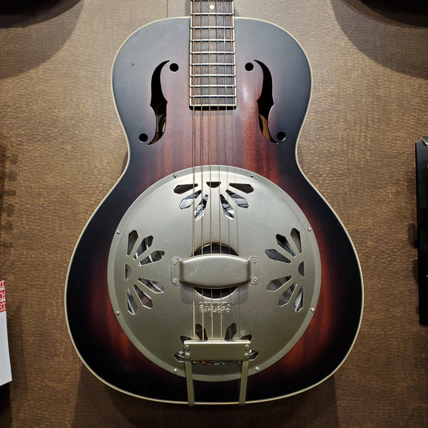 USED SPECIAL! - Gretsch Alligator Biscuit Round Neck Resonator Guitar in Two Tone Sunburst  USDG9240