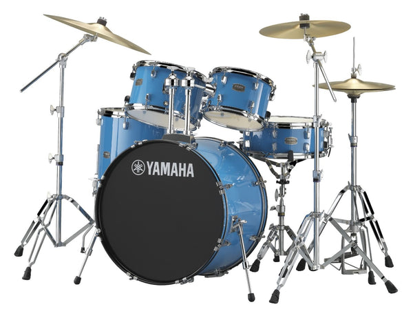 Yamaha Rydeen 5 Piece Drum Set in Sky Blue w/Hardware and Cymbals - RDP2561SKB