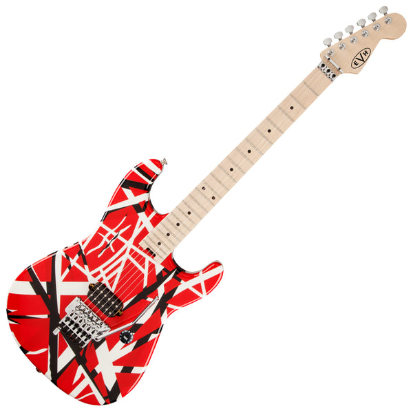 EVH Striped Series Electric Guitar in Red Black and White - 5107902503