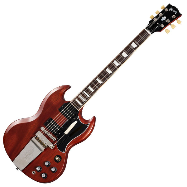 Gibson Faded Series SG Standard '61 Maestro Electric Guitar Vibrola in Faded Vintage Cherry Satin - SG61F00VCNM