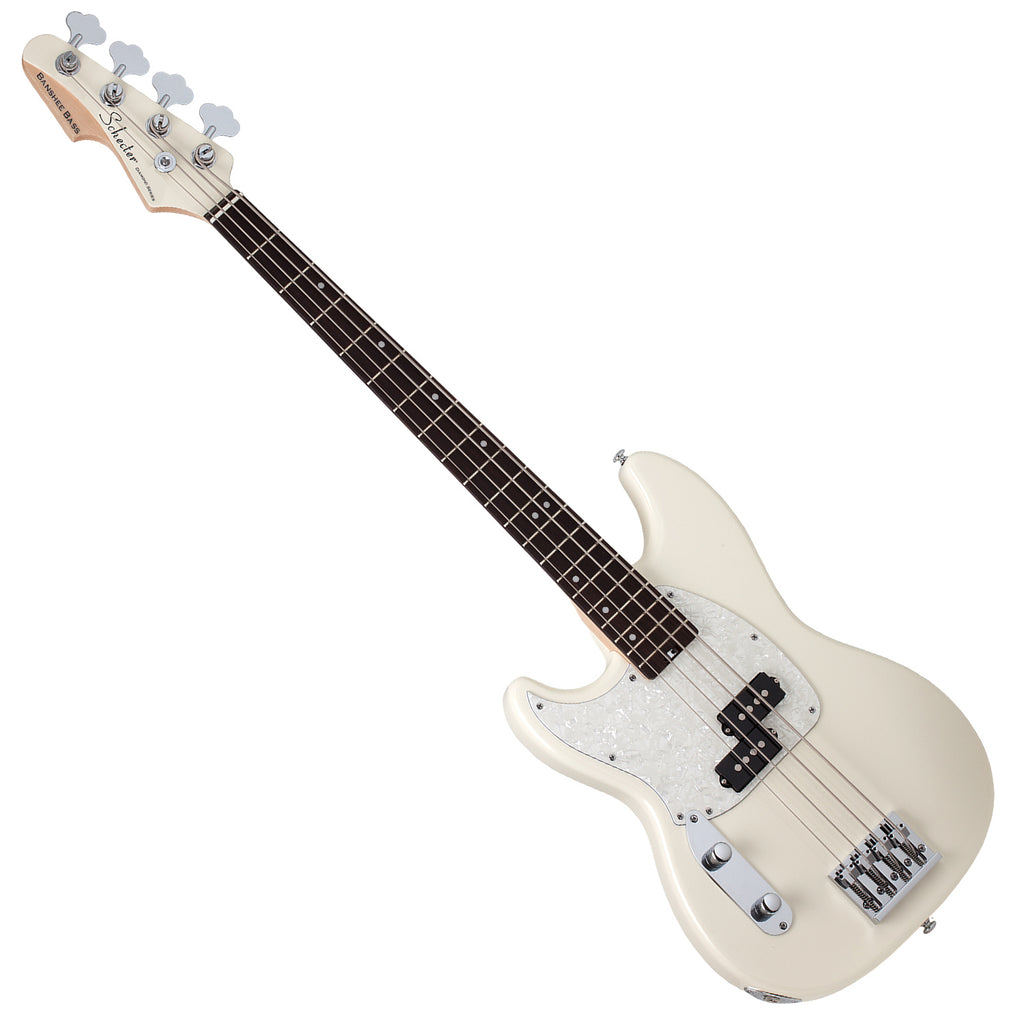 Schecter Banshee Electric Bass Left Handed Olympic White - 1443SHC