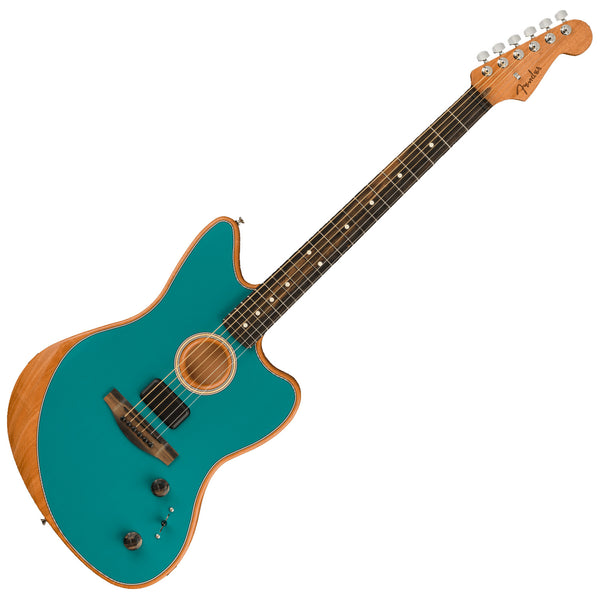 Fender Acoustasonic Jazzmaster Solid Body Acoustic Electric Ocean Turquoise w/Bag - 0972313208