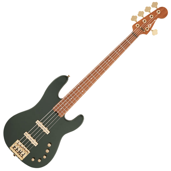 Charvel Pro Mod Bass Guitar San Dimas Style JJ Bass Guitar Carmelized Maple Lambo Green Metallic - 2965079518