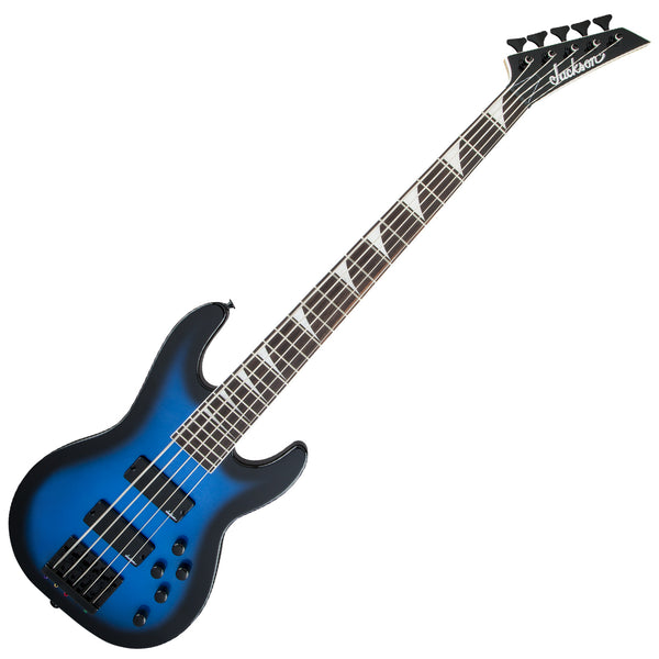 Jackson JS3v Concert Electric Bass Amaranth Fretboard in Metallic Blue Burst - 2919021527