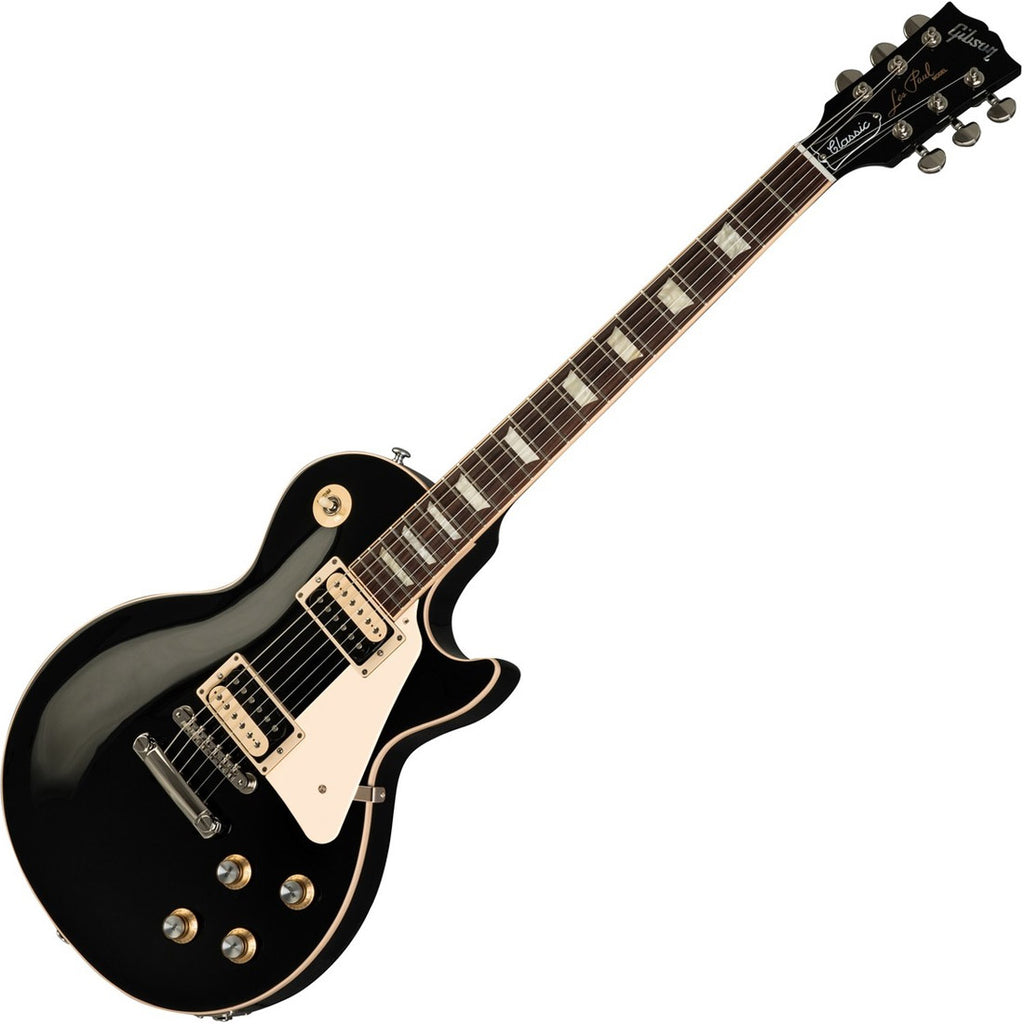 Gibson Les Paul Classic Electric Guitar in Ebony w/Case - LPCS00EBNH